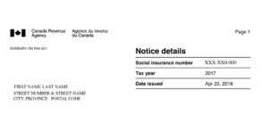 CRA Notice Details